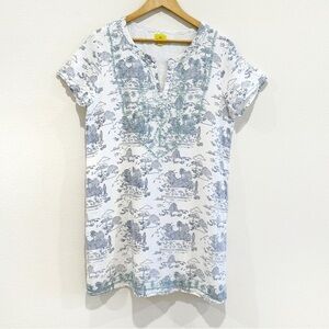 Roberta Roller Rabbit Embroidered Linen Tunic Size L